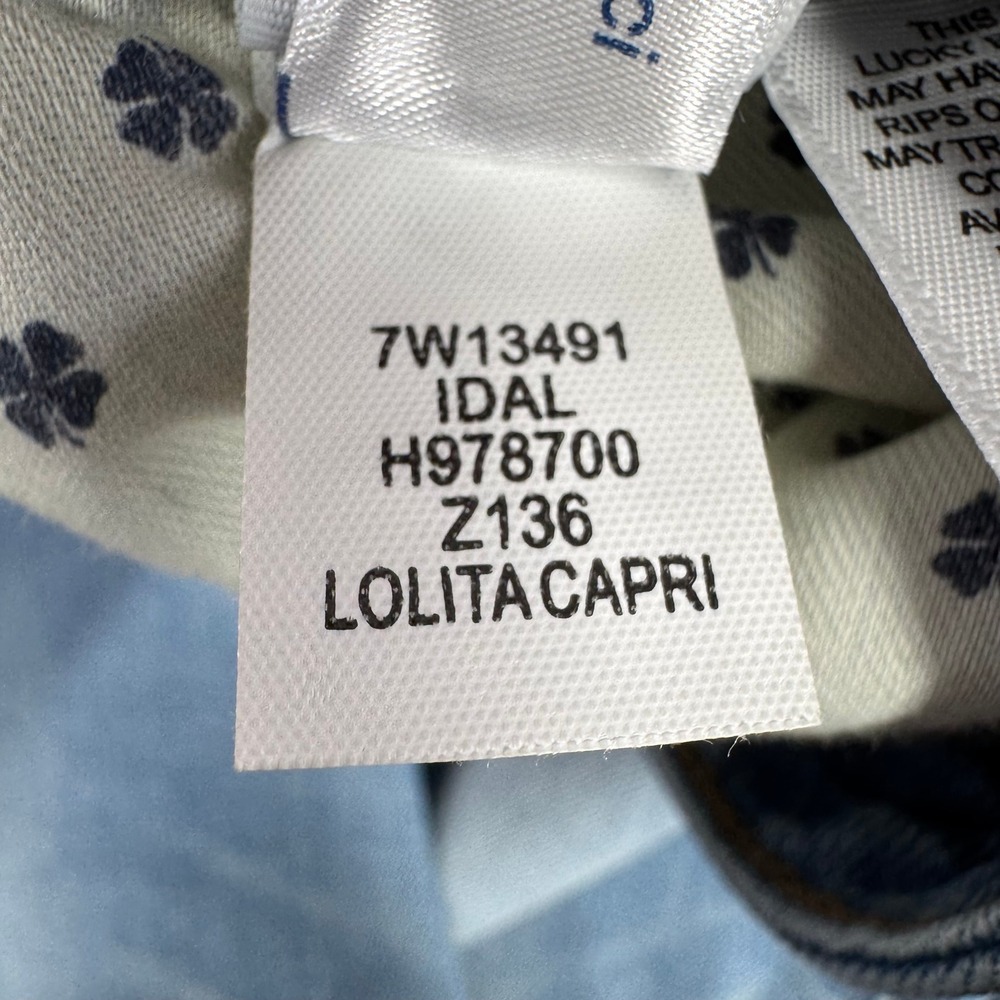 Lucky Brand Lolita Capri Jeans Womens 29x26 Light Wash Distressed 7W13491 Denim - Picture 4 of 12